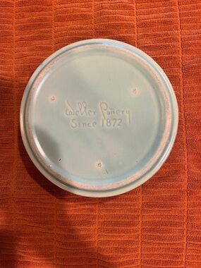 Weller Pottery Pale Green Blue Ceramic 7” bowl